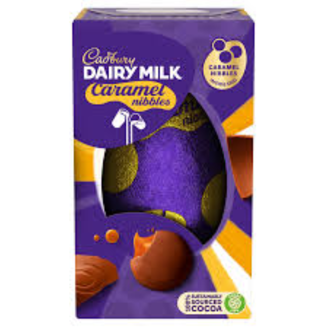 CADBURY DAIRY MILK CARAMEL NIBBLES EGG 96G